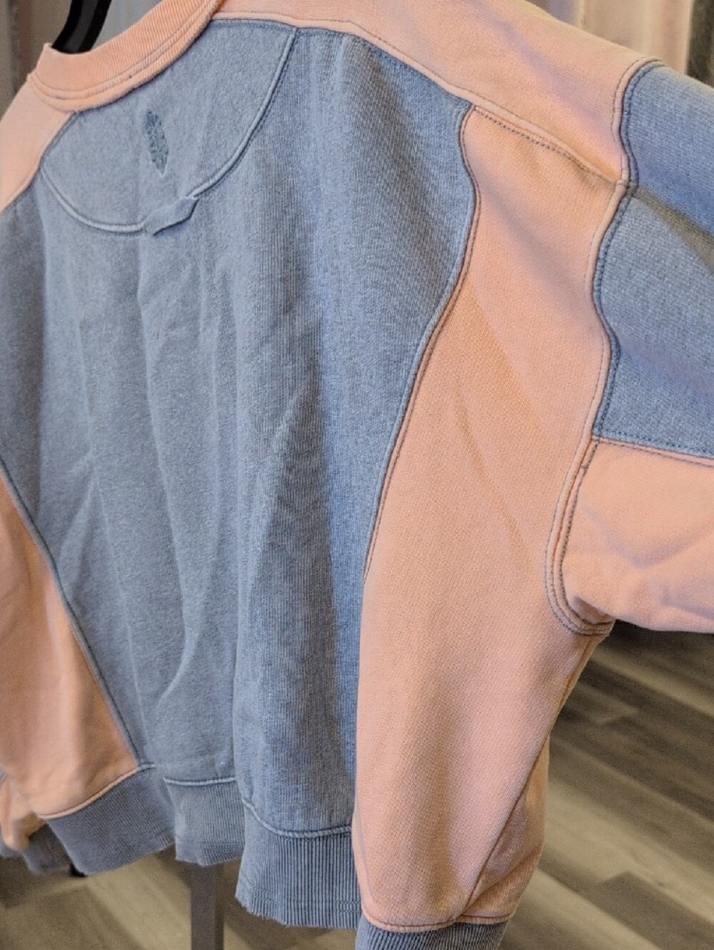 FP Movement by Free People Two-Tone Gray and Peach Pullover Sweatshirt - Picture 6 of 7